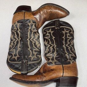 Men's Brown and Black Western Tony Lama Boots